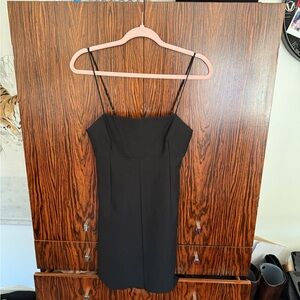Silence + Noise Black Mini Dress with Spaghetti Straps